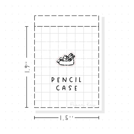(PM210) Pencil case - Tiny Minimal Icon Stickers