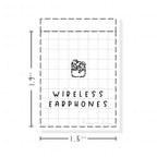 (PM211) Wireless Earphones - Tiny Minimal Icon Stickers