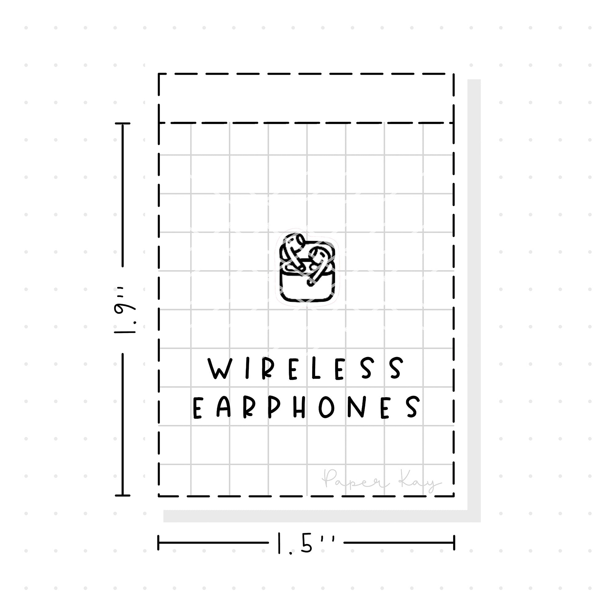 (PM211) Wireless Earphones - Tiny Minimal Icon Stickers