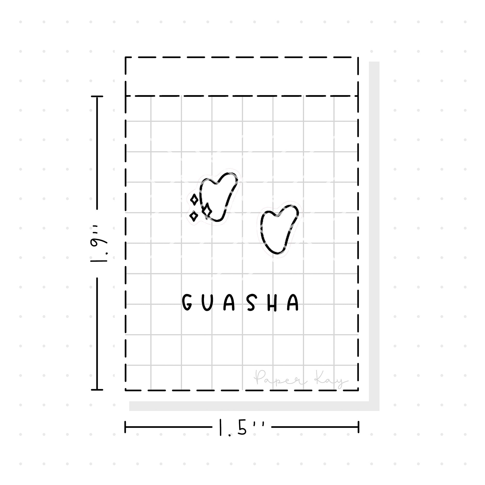 (PM213) Guasha - Tiny Minimal Icon Stickers