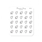 (PM213) Guasha - Tiny Minimal Icon Stickers