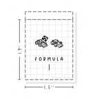 (PM215) Race Car - Tiny Minimal Icon Stickers