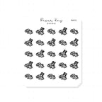 (PM215) Race Car - Tiny Minimal Icon Stickers