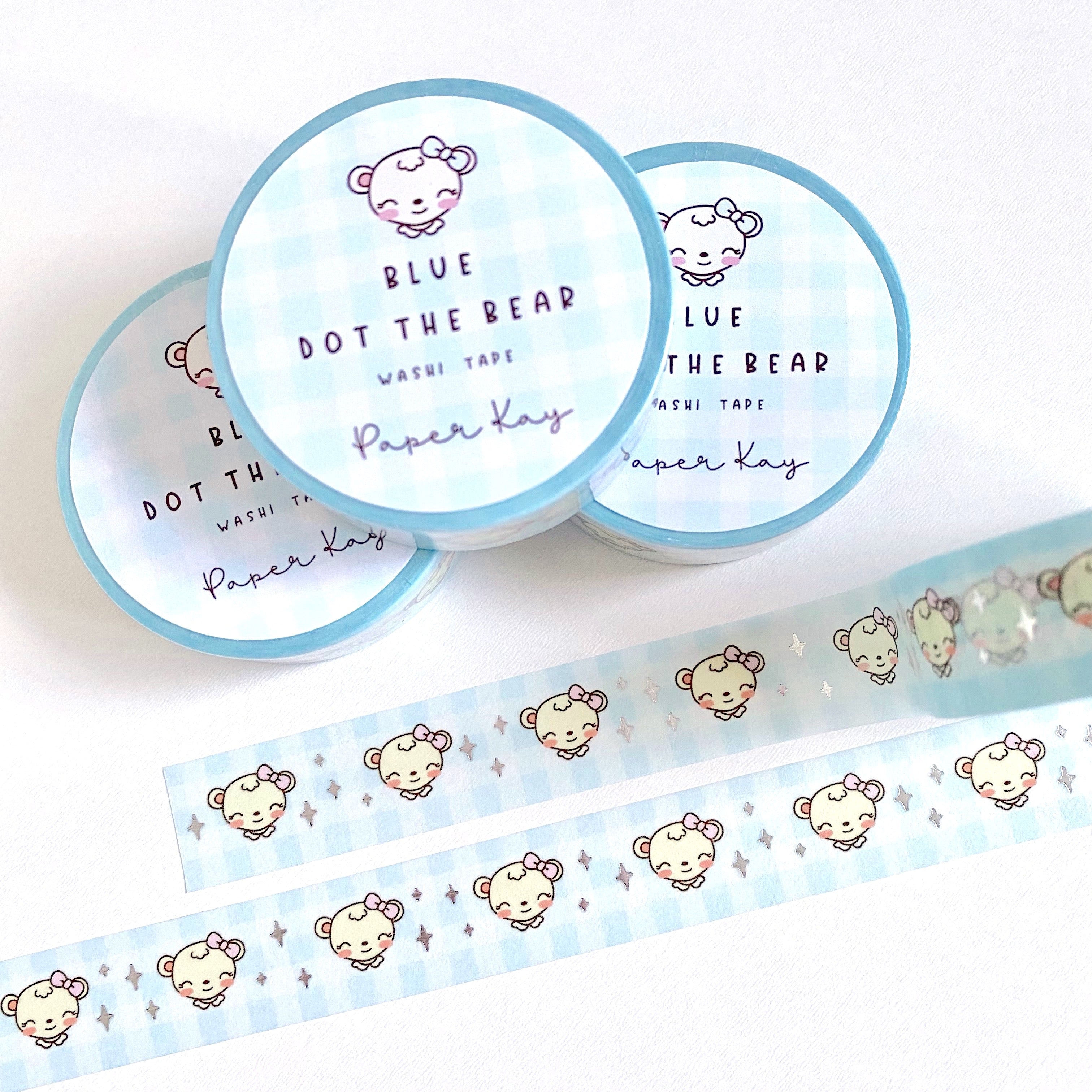 Blue Dot the Bear Washi Tape
