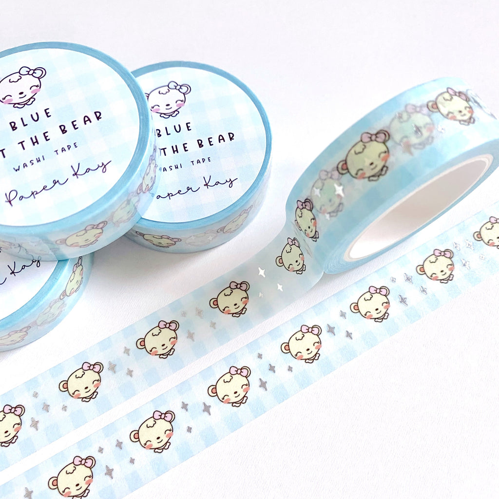 Blue Dot the Bear Washi Tape