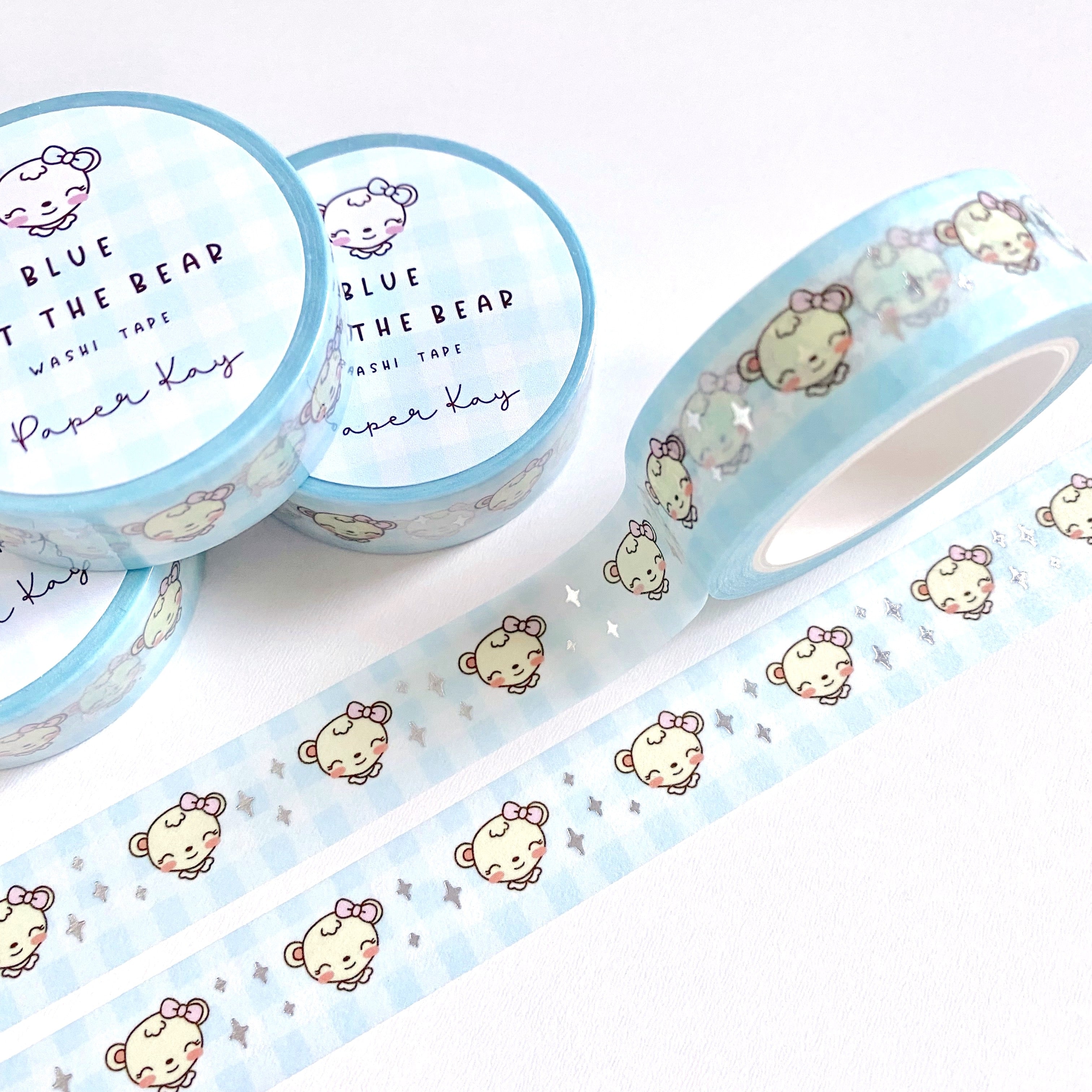 Blue Dot the Bear Washi Tape