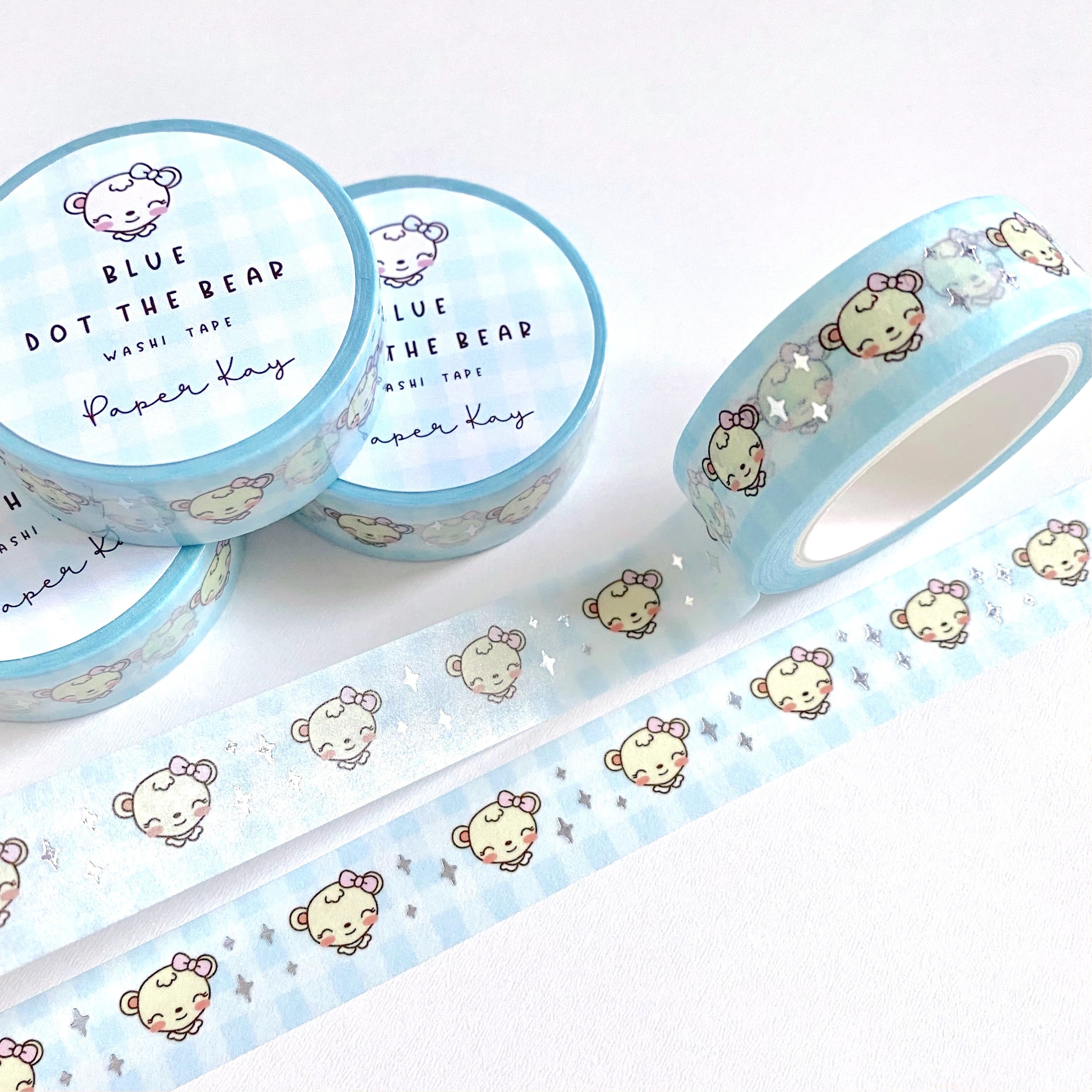 Blue Dot the Bear Washi Tape