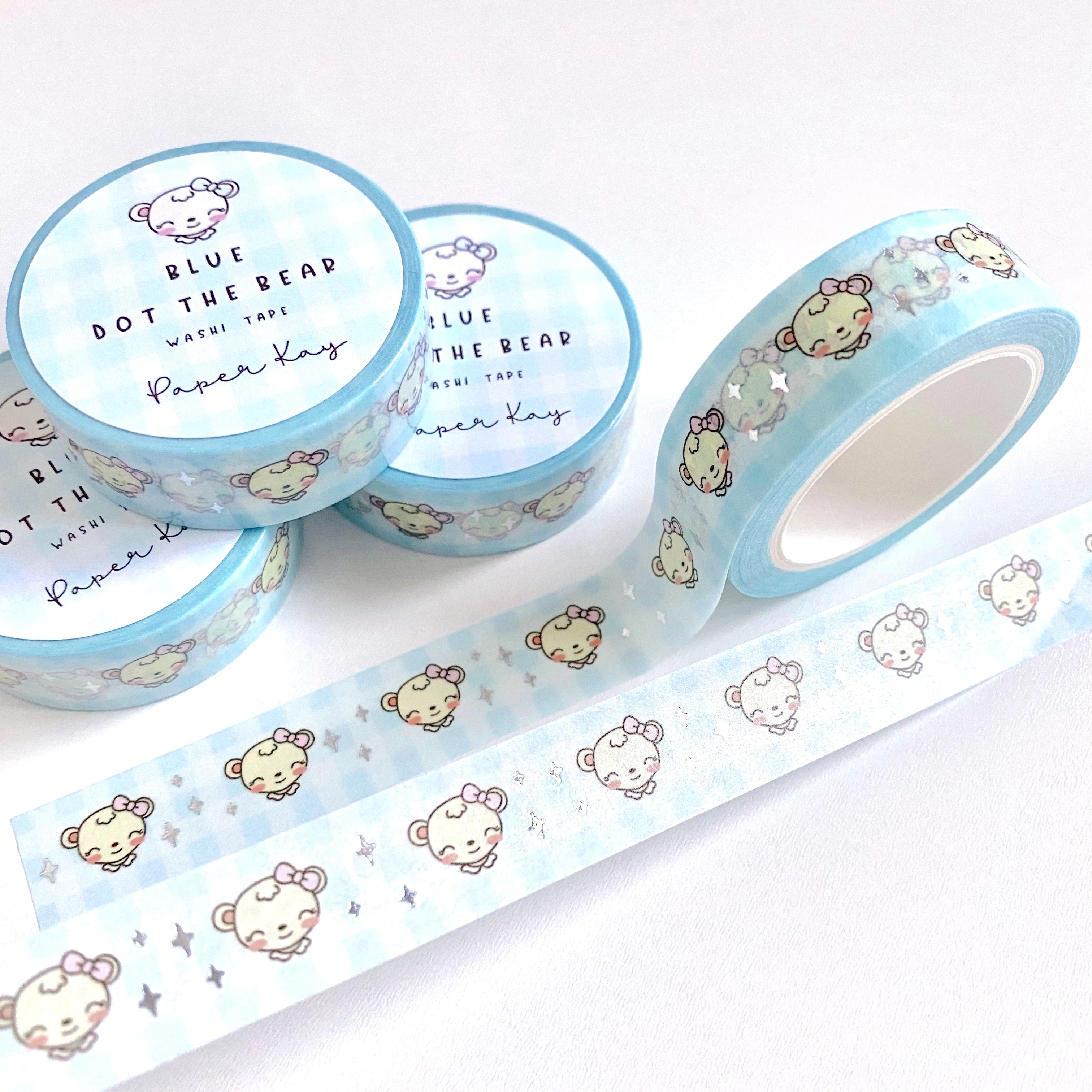 Blue Dot the Bear Washi Tape