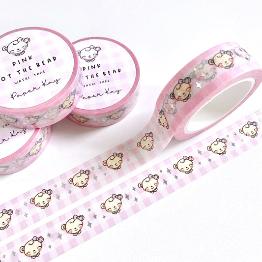 Pink Dot the Bear Washi Tape