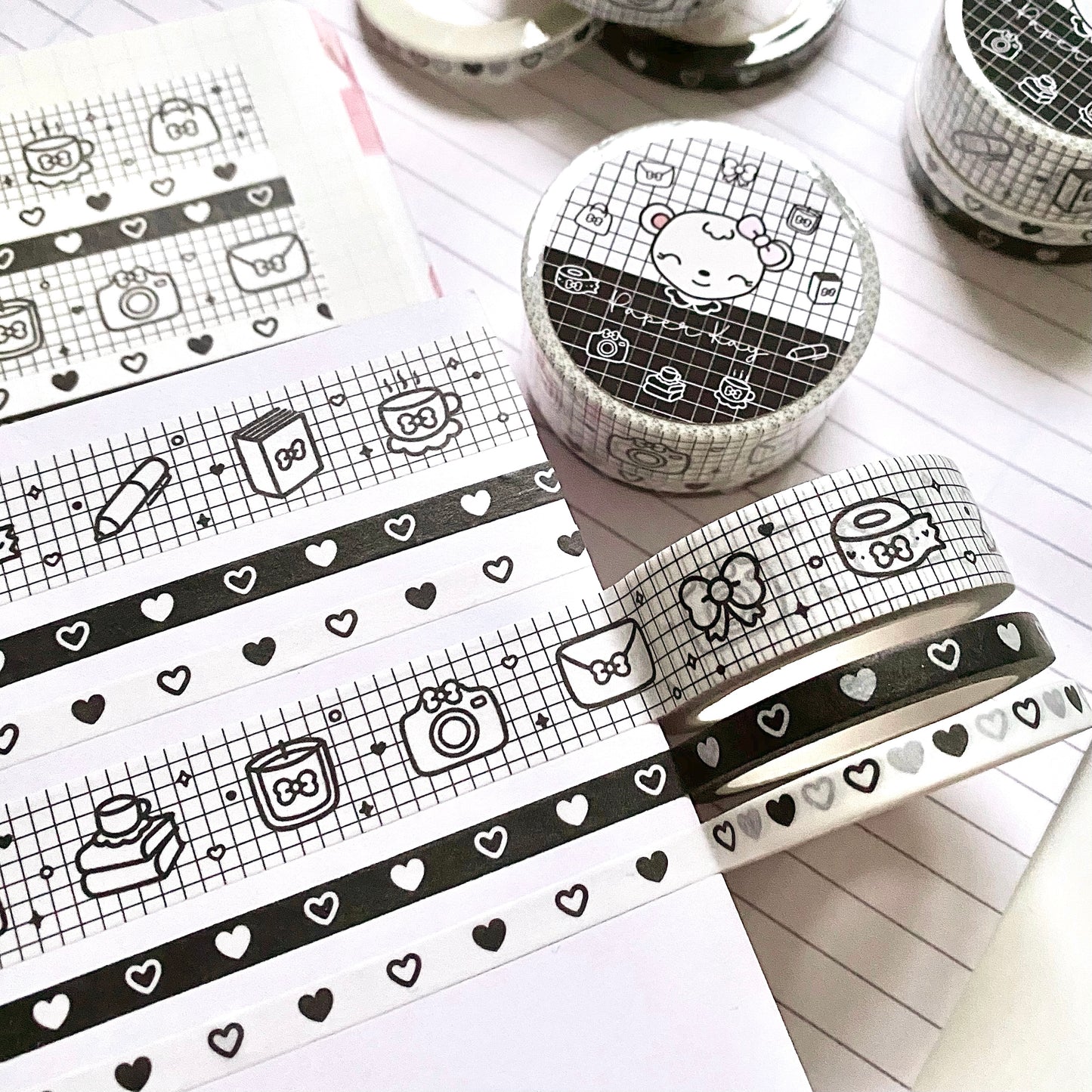 Monochrome Icons Washi Tape (Set of 3)
