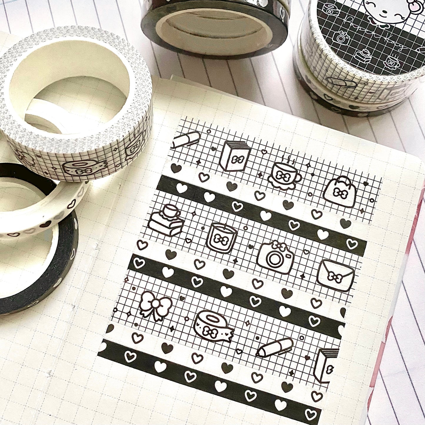 Monochrome Icons Washi Tape (Set of 3)