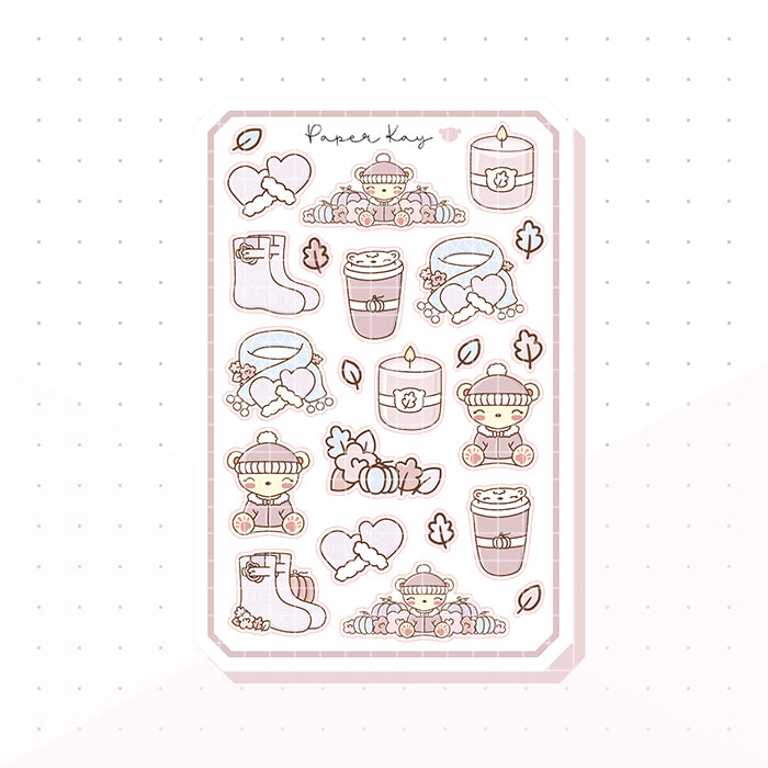 Pastel Fall Bujo Deco Planner Stickers