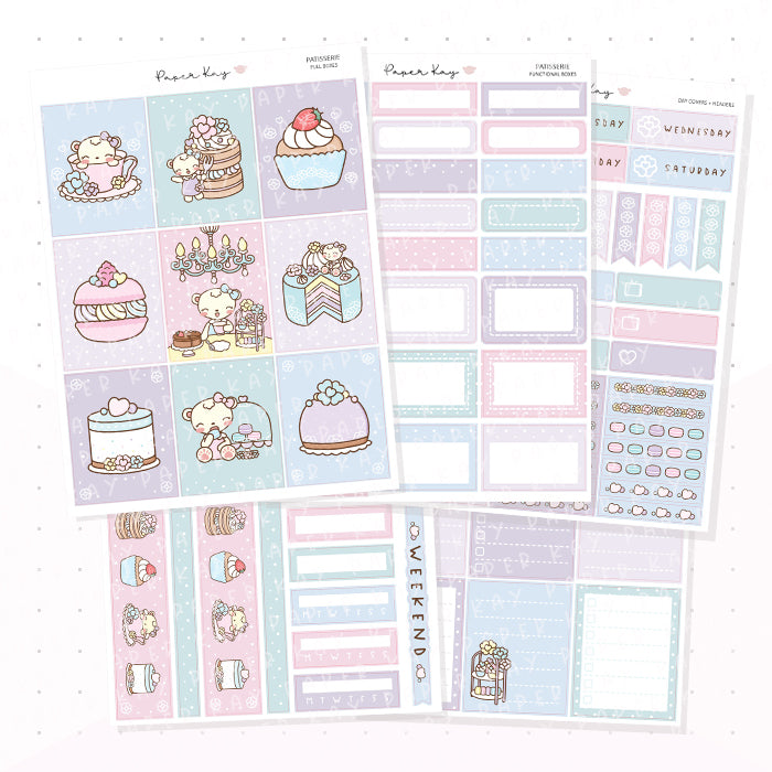 Patisserie Vertical Kit - Planner Stickers