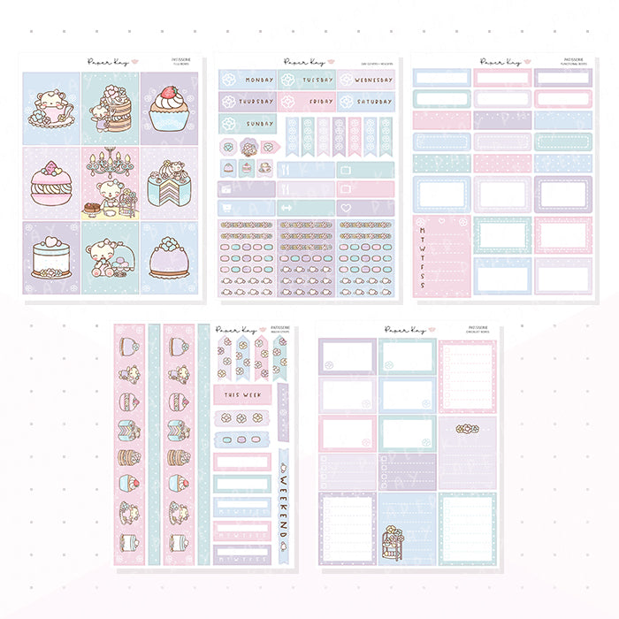 Patisserie Vertical Kit - Planner Stickers