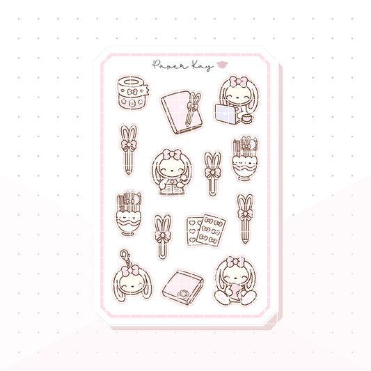 Planner Bunny Bujo Deco Planner Stickers