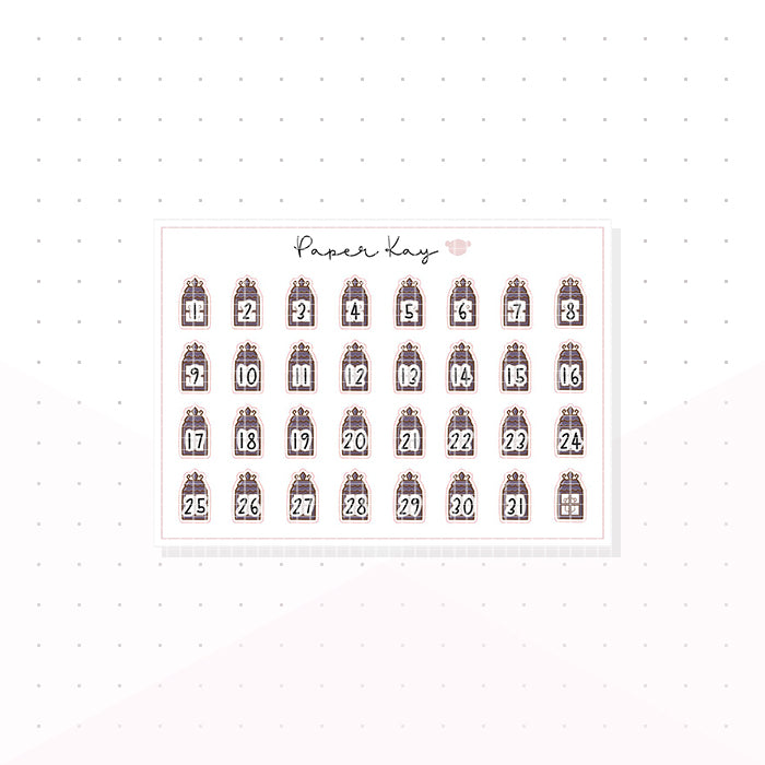 Purple Lantern Date Dots - Planner Stickers