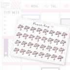 Raindrops Umbrella Date Dot Stickers