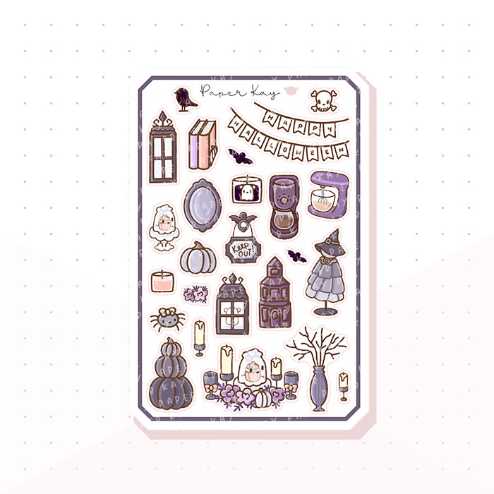 Spooky House Bujo Deco Planner Stickers