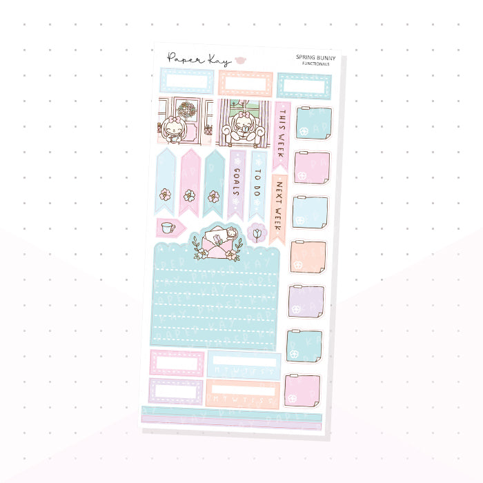 Spring Bunny Hobonichi Weeks Kit - Planner Stickers