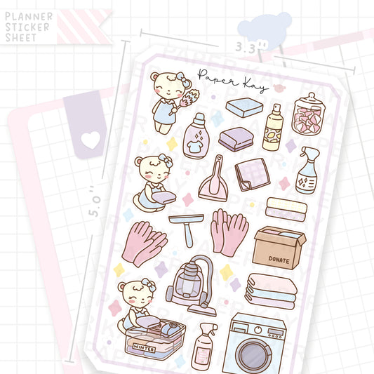 Spring Cleaning Bujo Deco Stickers
