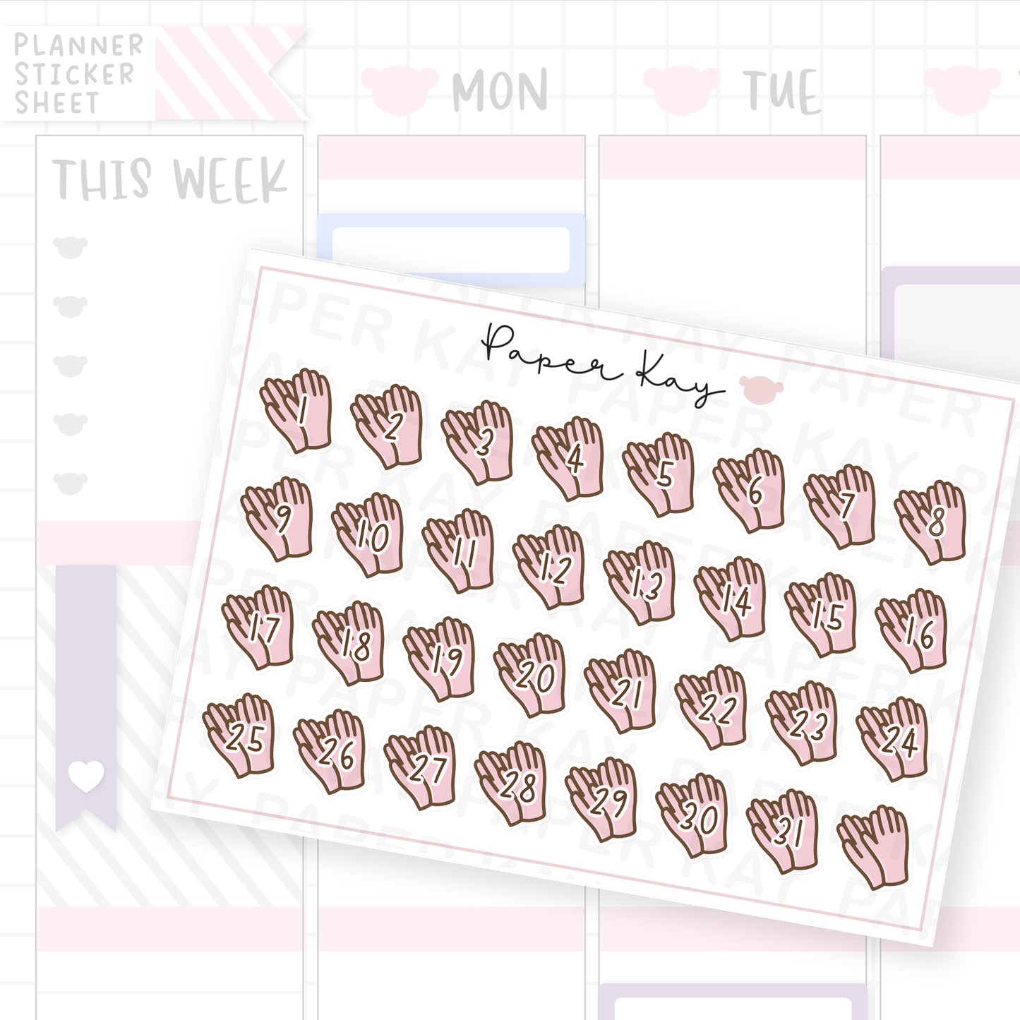 Spring Cleaning Date Dot Stickers