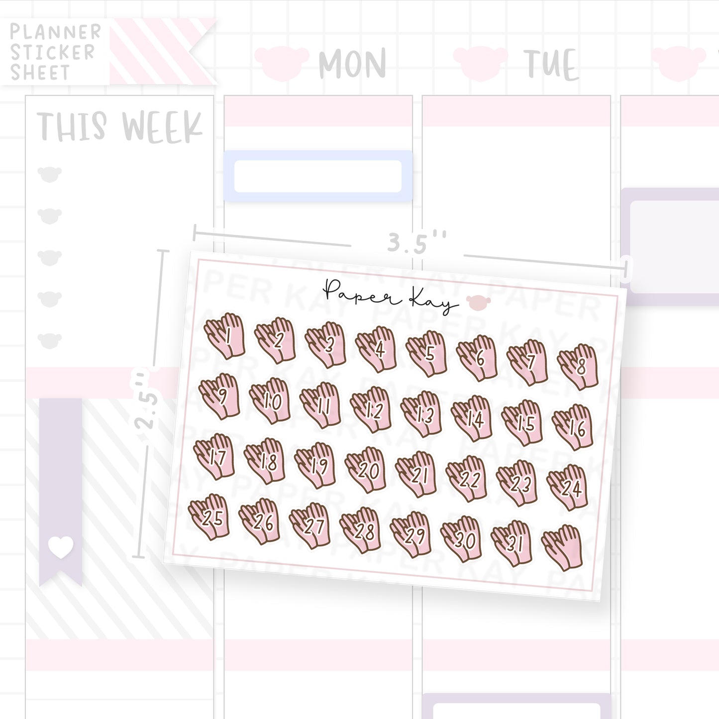 Spring Cleaning Date Dot Stickers