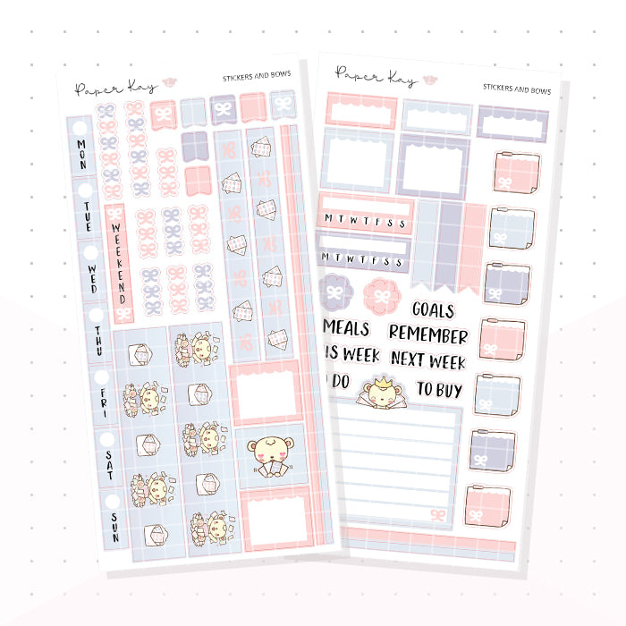 Stickers and Bows Hobonichi Weeks Kit - Planner Stickers
