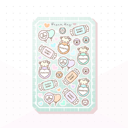 Sweeties Green Deco Bujo Deco Planner Stickers