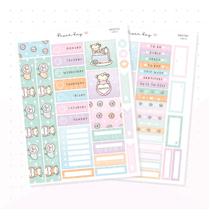 Sweeties Hobonichi Cousin Kit - Planner Stickers