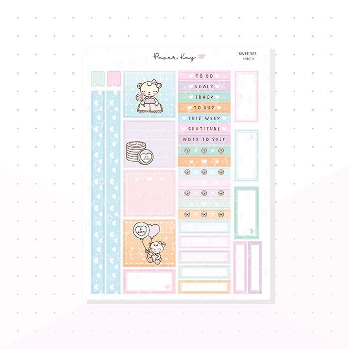 Sweeties Hobonichi Cousin Kit - Planner Stickers