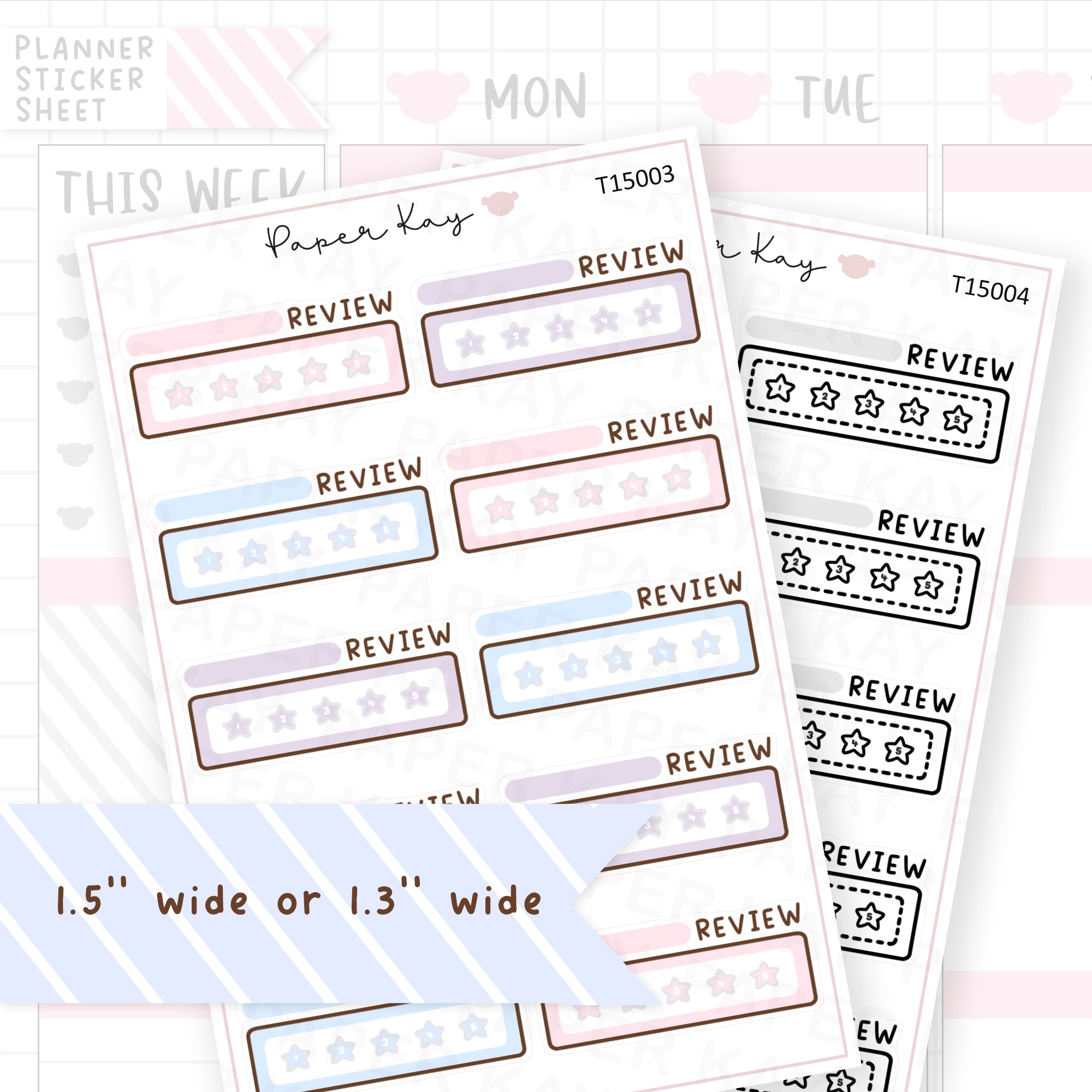 Review Tracker Sticker Sheet