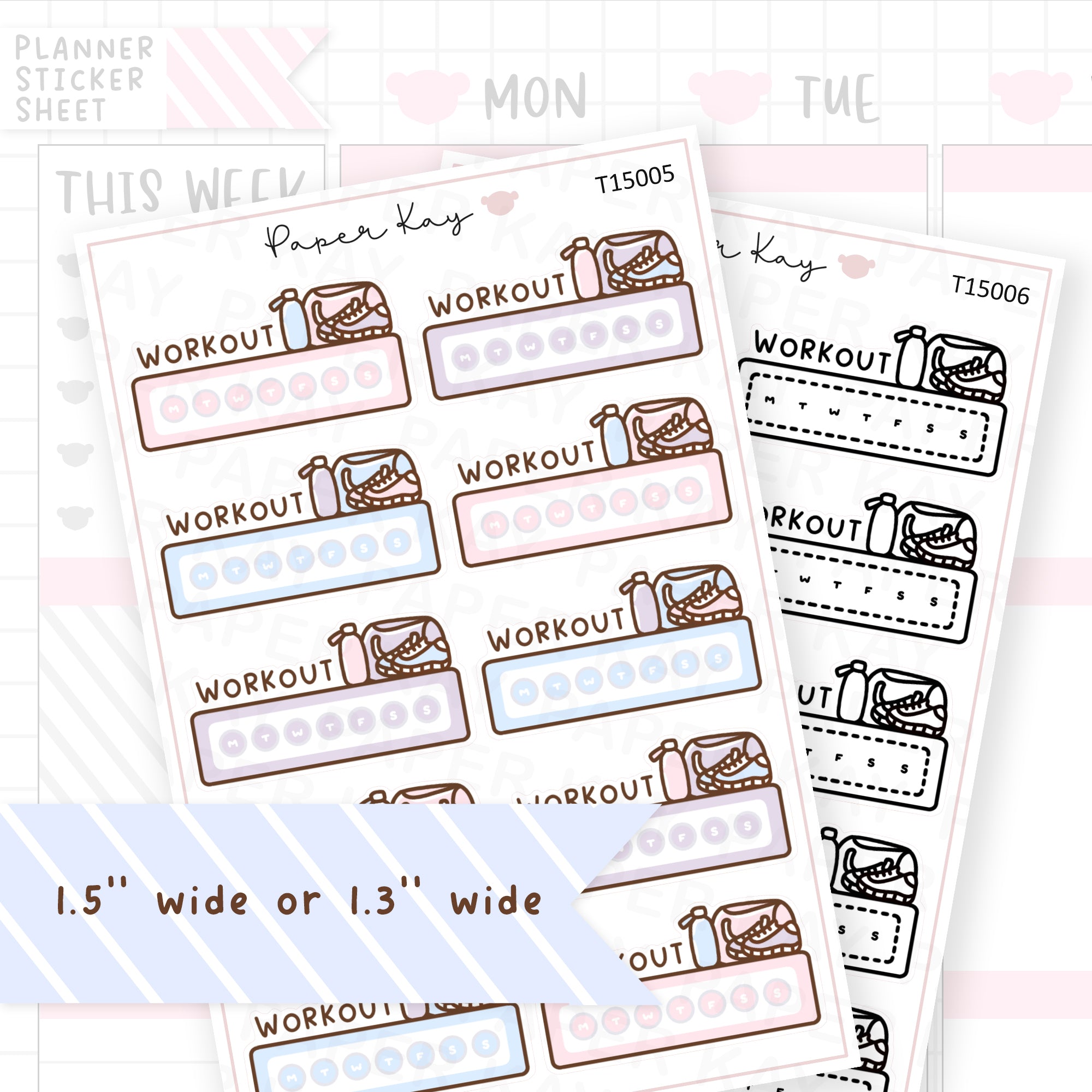 Workout Tracker Sticker Sheet