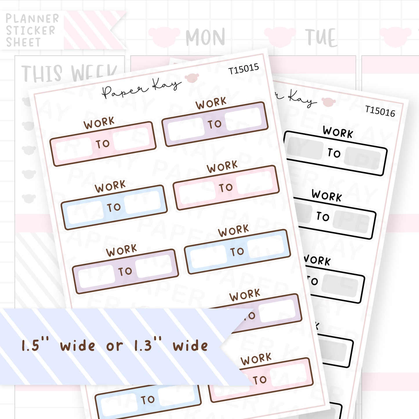 Work Tracker Sticker Sheet