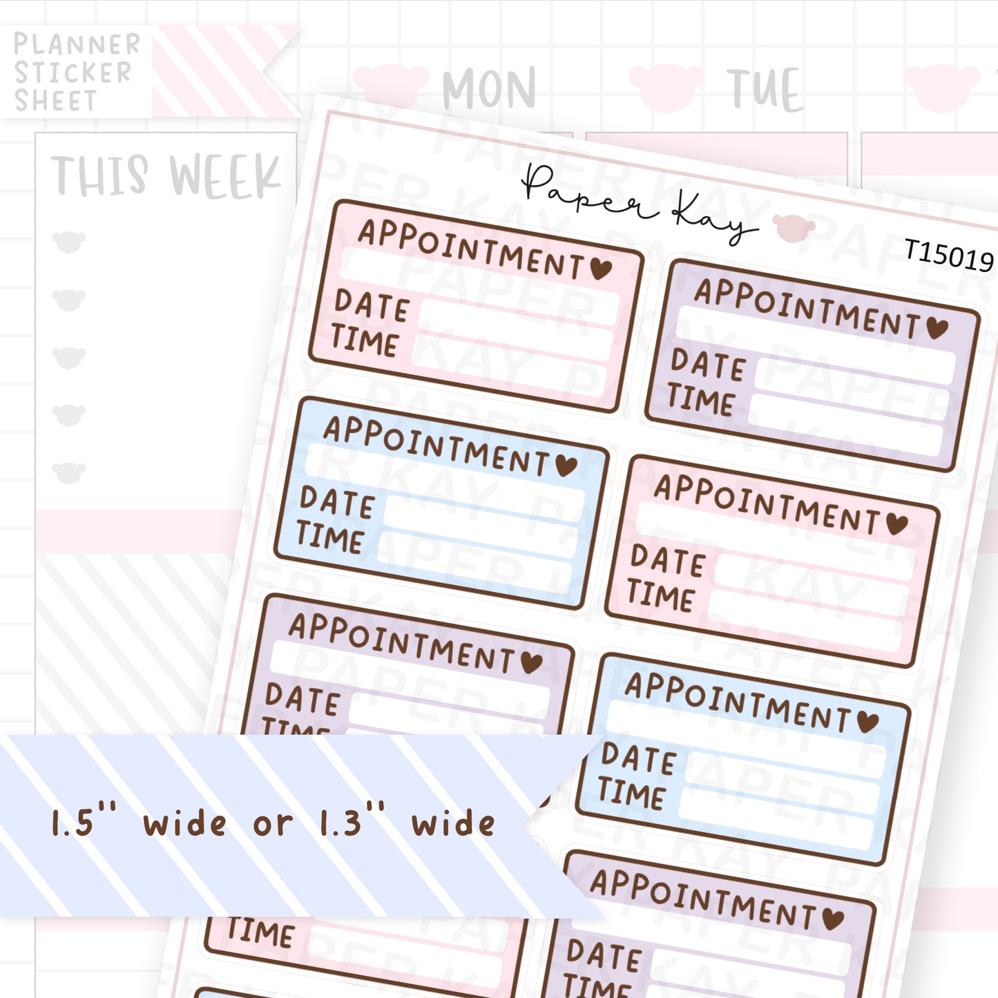 Appointment Tracker Sticker Sheet