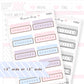 Blank Weekly Tracker Sticker Sheet