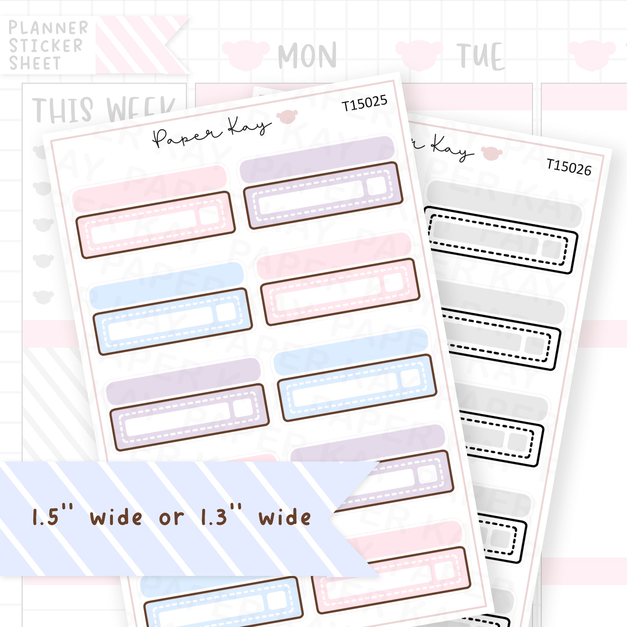 Blank Task Checkbox Tracker Sticker Sheet