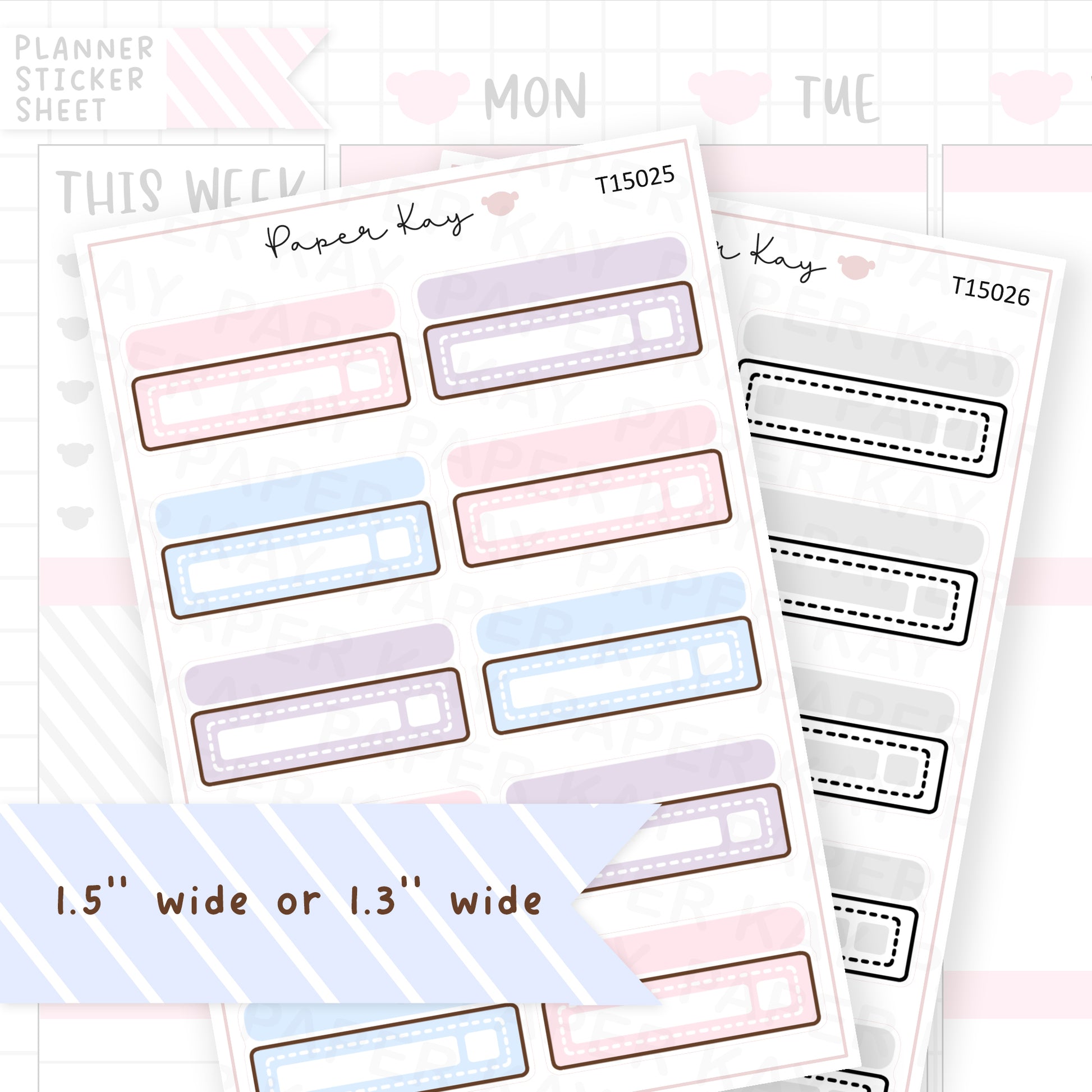 Blank Task Checkbox Tracker Sticker Sheet – Paper Kay