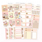 Tea and Biscuit Weekly Vertical Kit - Planner Stickers