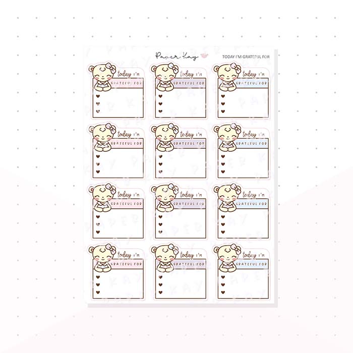 Today I'm Grateful For - Planner Stickers