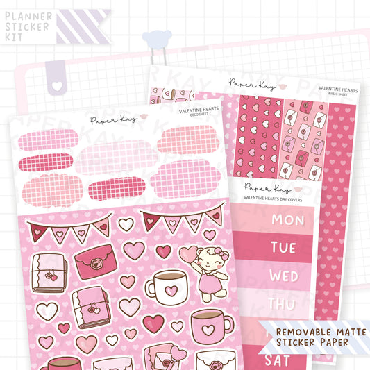 Valentine Hearts Journaling Kit
