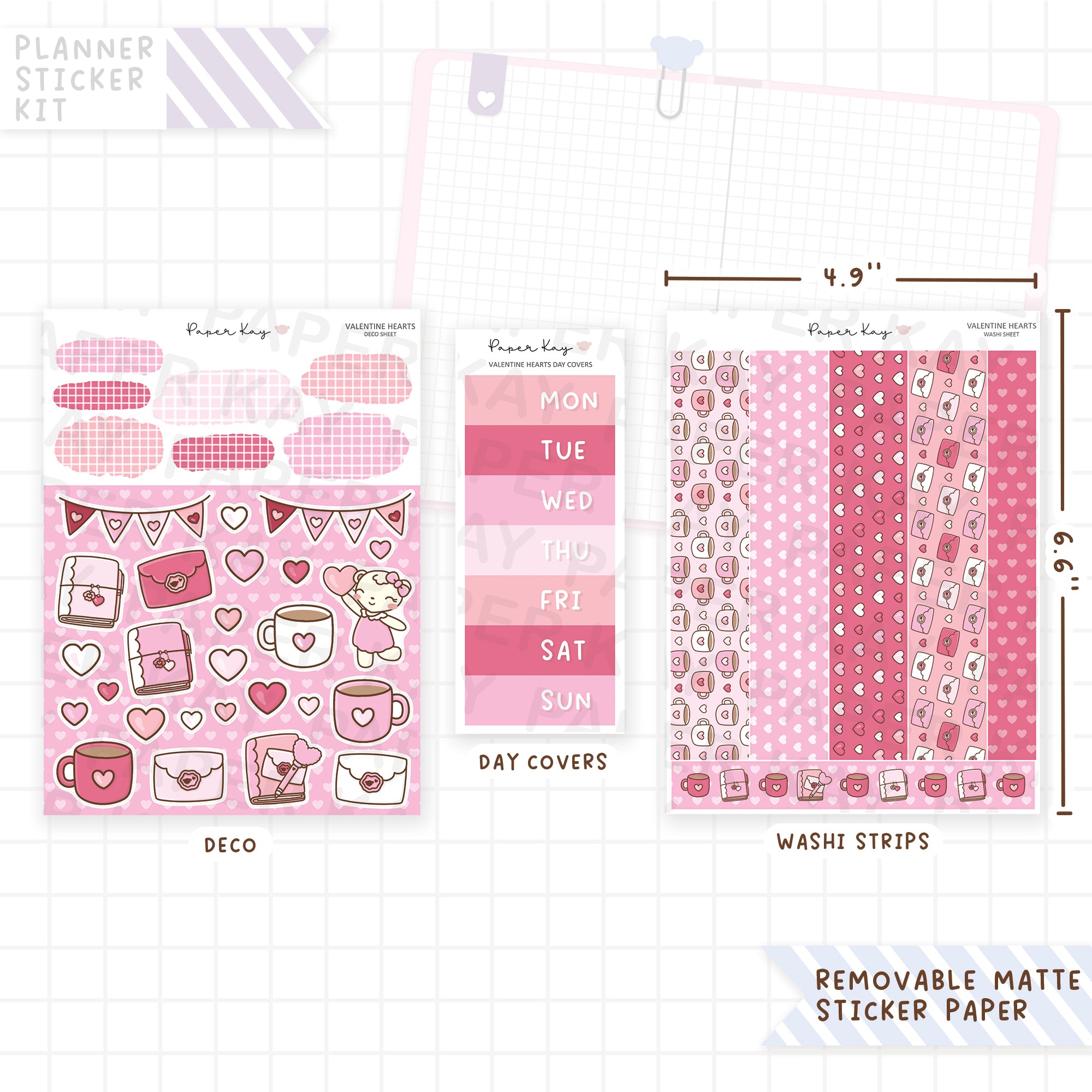 Valentine Hearts Journaling Kit