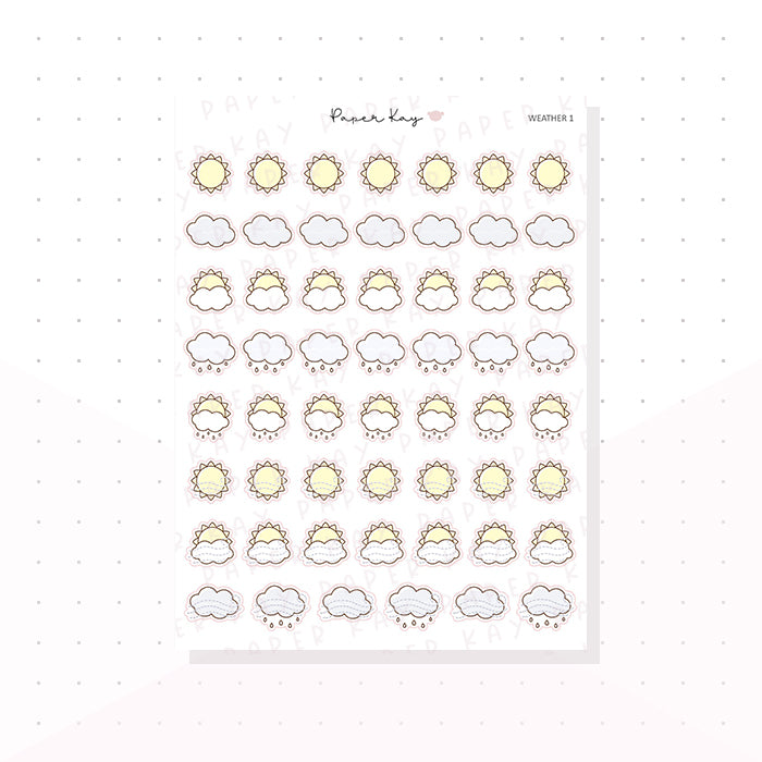 Weather Icons 1 - Planner Stickers