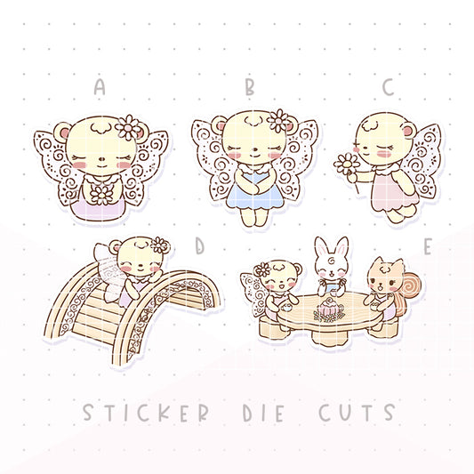 Whimsical Garden - Dot the Bear - Die Cuts