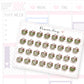 Winter Cafe Hot Chocolate Date Dot Stickers