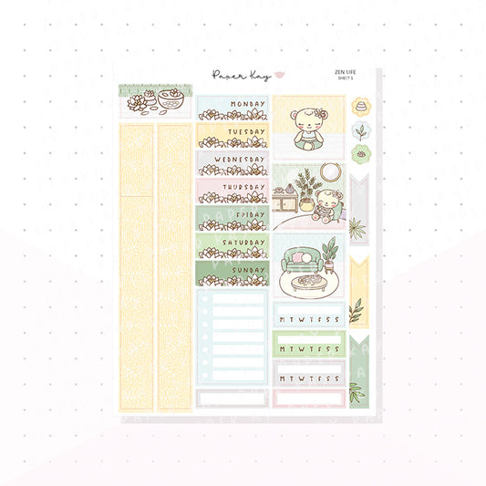 Zen Life Hobonichi Cousin Kit - Planner Stickers