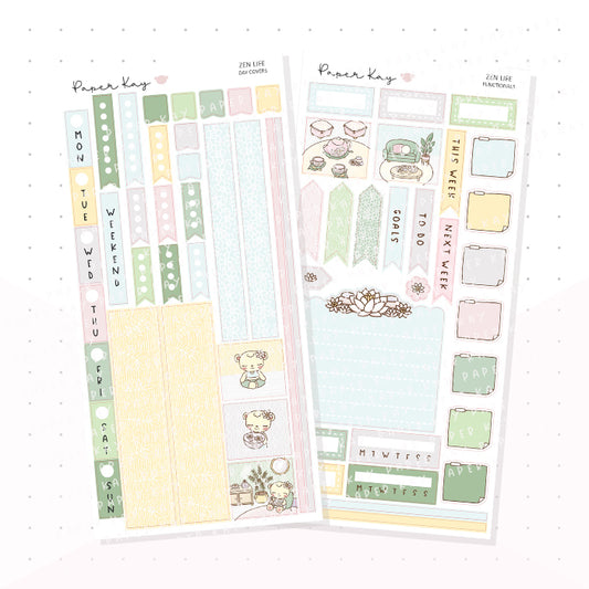 Zen Life Hobonichi Weeks Kit - Planner Stickers