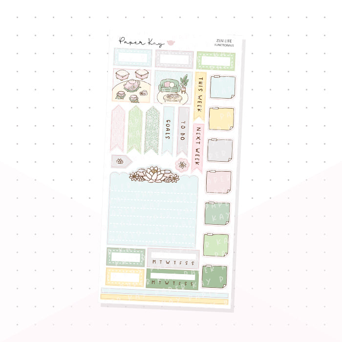 Zen Life Hobonichi Weeks Kit - Planner Stickers