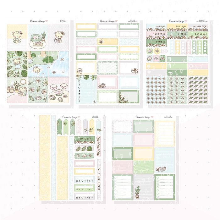 Zen Life Vertical Kit - Planner Stickers
