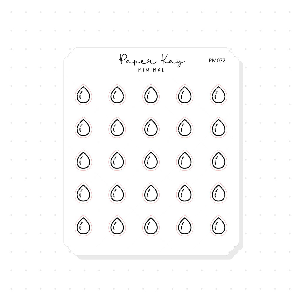 (PM072) Hydrate - Tiny Minimal Icon Stickers
