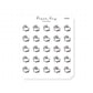 (PM004) Purse / Wallet - Tiny Minimal Icon Stickers